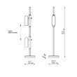 Lampadar modern din alama masiva cu abajururi din sticla opal, Odyssey, B191 SchwungHome